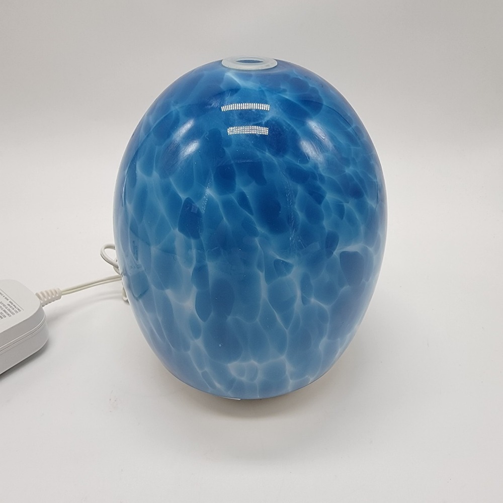 Sparoom MarbleMist Ultrasonic Mister Art Glass Essential Oil Diffuser Blue